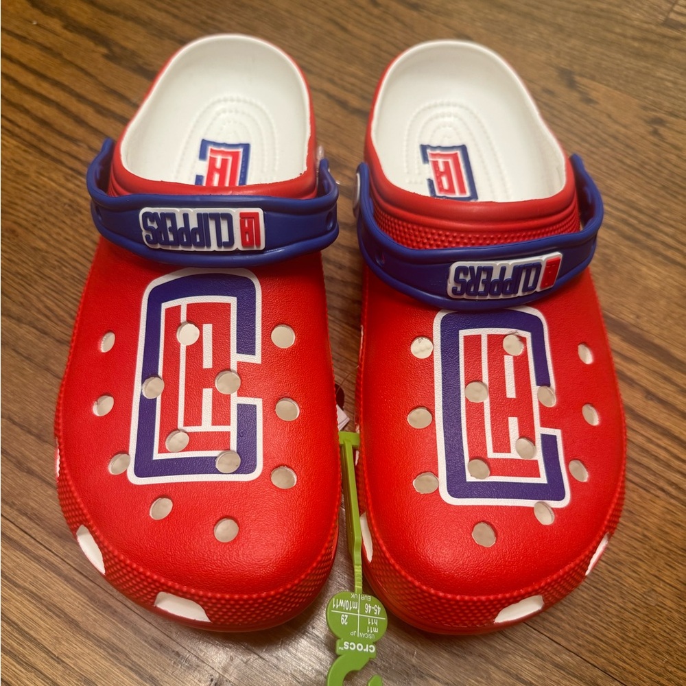 Crocs NBA Los Angeles Clippers Classic Clogs, size 9, NWT